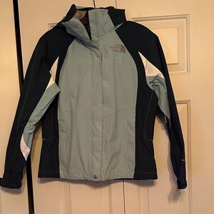 The North Face Women's Light Blue and Dark Blue Ski Jacket